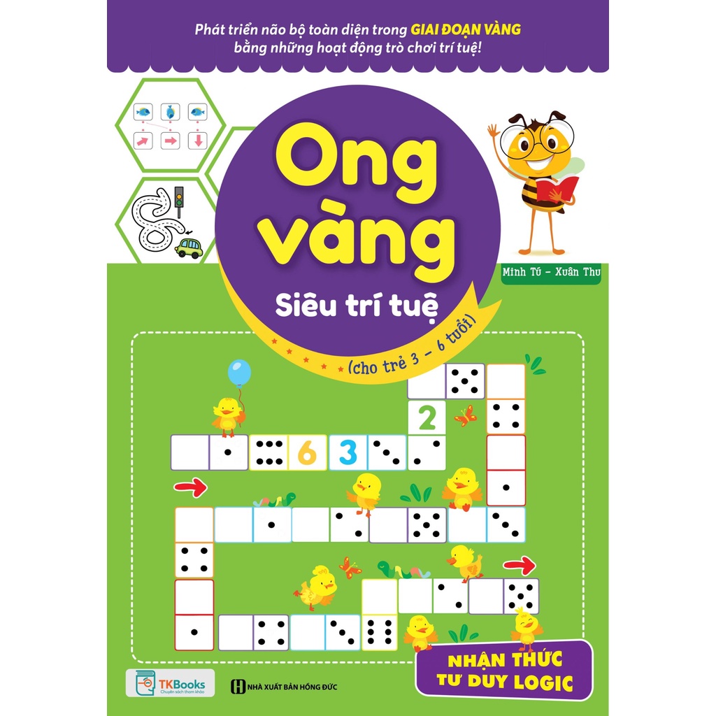 Sách - Ong Vàng Siêu Trí Tuệ Cho Trẻ 3-6 Tuổi - Nhận Thức, Tư Duy Logic