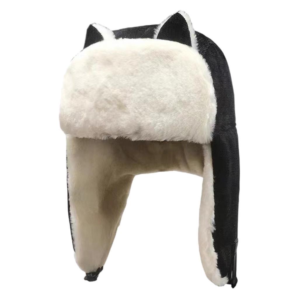 Winter Trapper Bomber Hat Windproof Ushanka Snow  Men Hat for Hiking