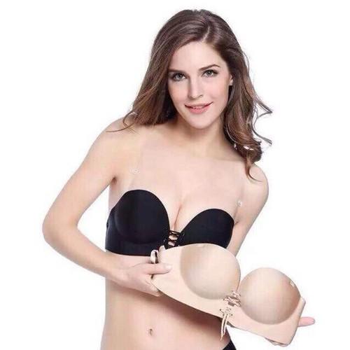 Áo Lót Nữ Thiết Kế Dây Rút Trước Ngực, Áo Có Dây Quai Trong Suốt Đi Kèm