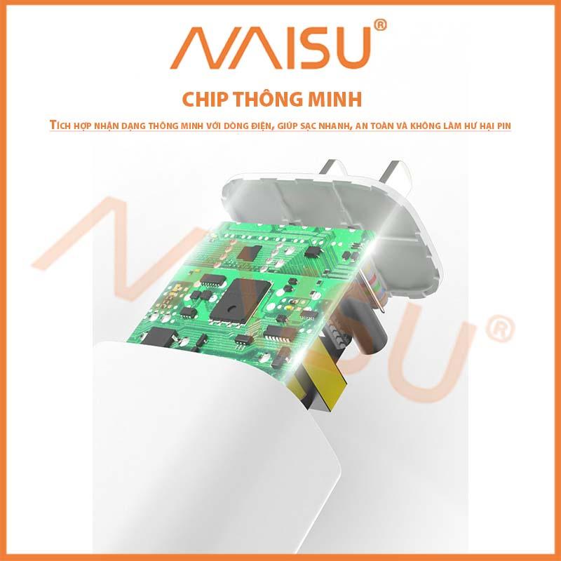 Đầu sạc nhanh NAISU Bộ chuyển đổi 3C được chứng nhận cho bộ sạc nhanh PD18W ID – 1815 - Hàng nhập khẩu