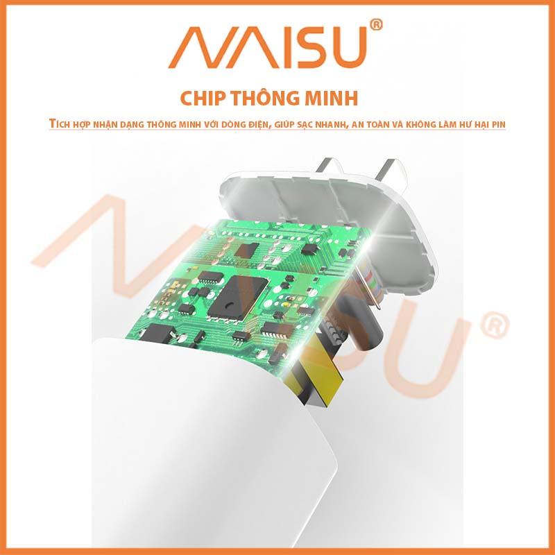 Đầu sạc nhanh NAISU Bộ chuyển đổi 3C được chứng nhận cho bộ sạc nhanh PD18W ID – 1815 - Hàng nhập khẩu