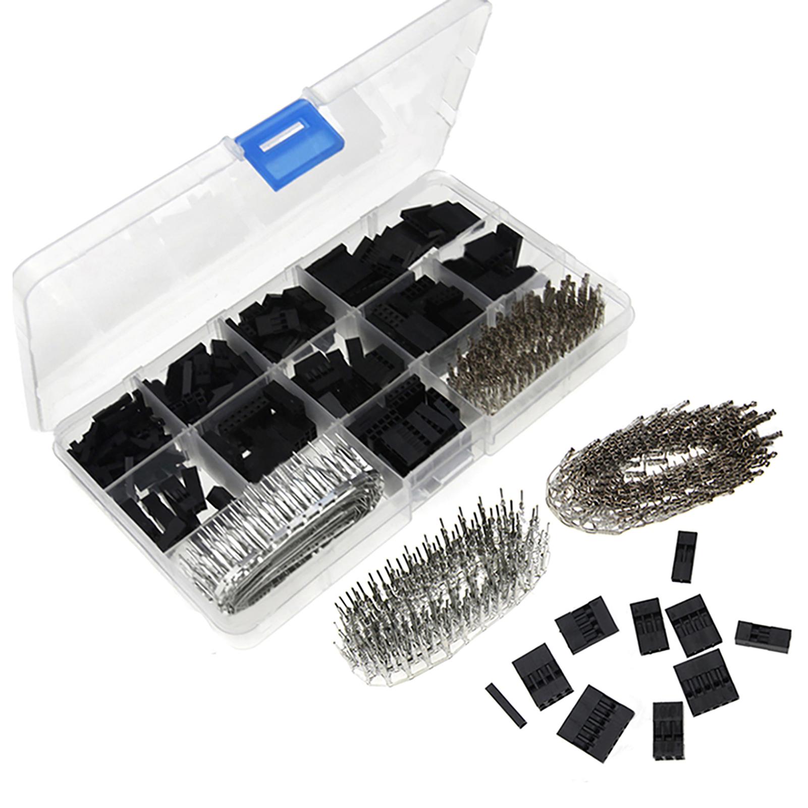 Total 620PCS/Box Electrical 2.54mm Pin Wire Terminal Connectors with Storage Box Portable