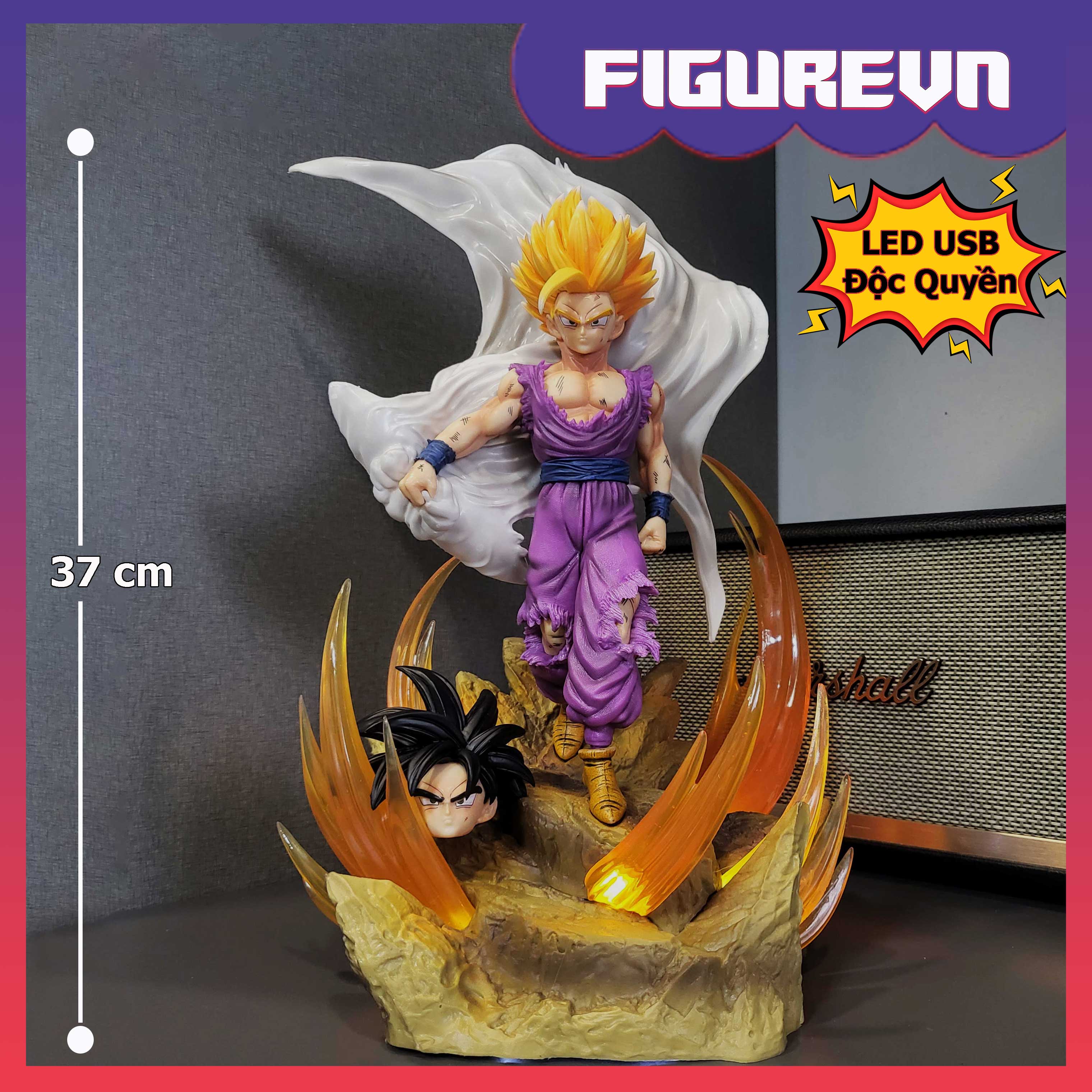 Mô hình Gohan và Goku 37 cm 2 đầu có LED usb - Dragon Ball