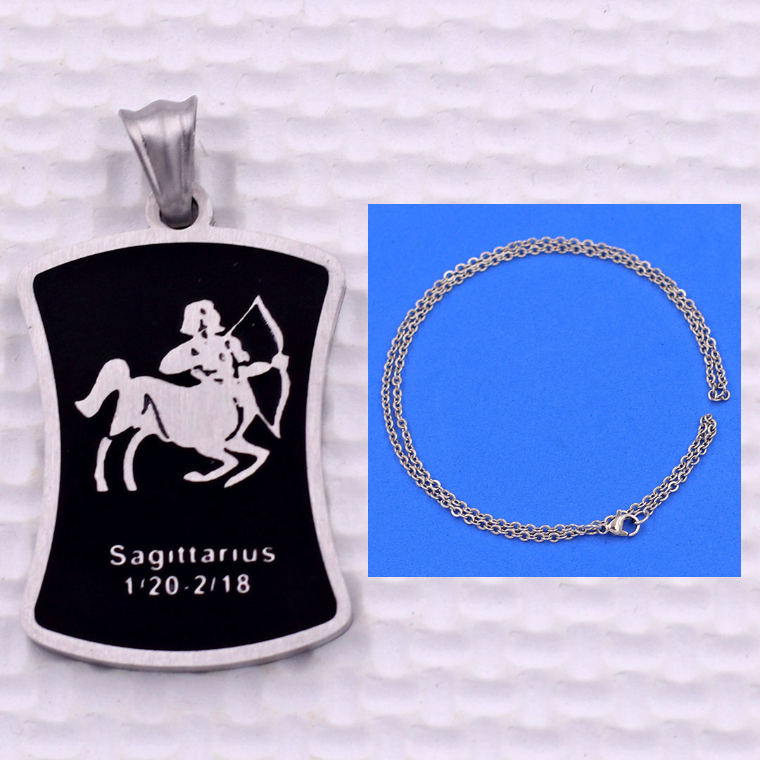Mặt dây chuyền cung Nhân Mã - Sagittarius inox kèm dây chuyền inox, Cung hoàng đạo