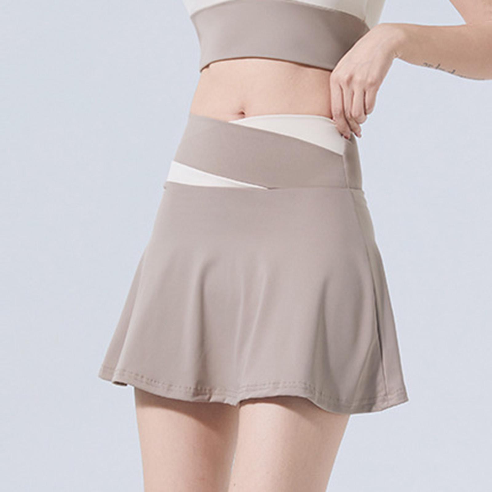 Tennis Skirt, Badminton Skirt Short Skirt, Ladies High Waist Anti Exposure Clothes, Gymwear Golf Skirts Womens Skirt for Sports Exercise