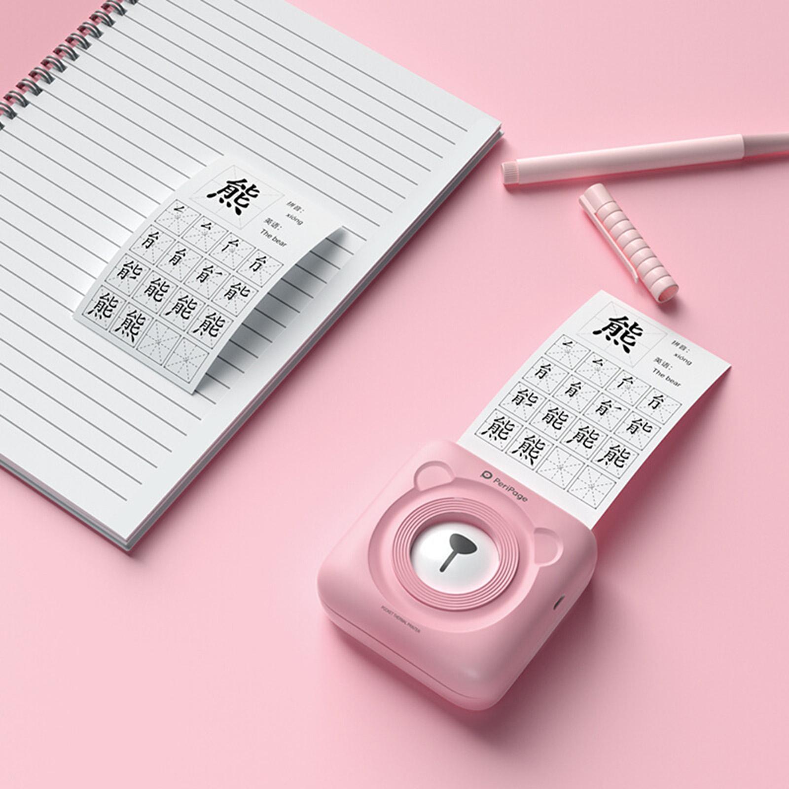 Pocket Printer- Mini Bluetooth Wireless Portable Mobile Printer Thermal Printer Compatible with iOS + Android for Learning Assistance, Notes, Journal