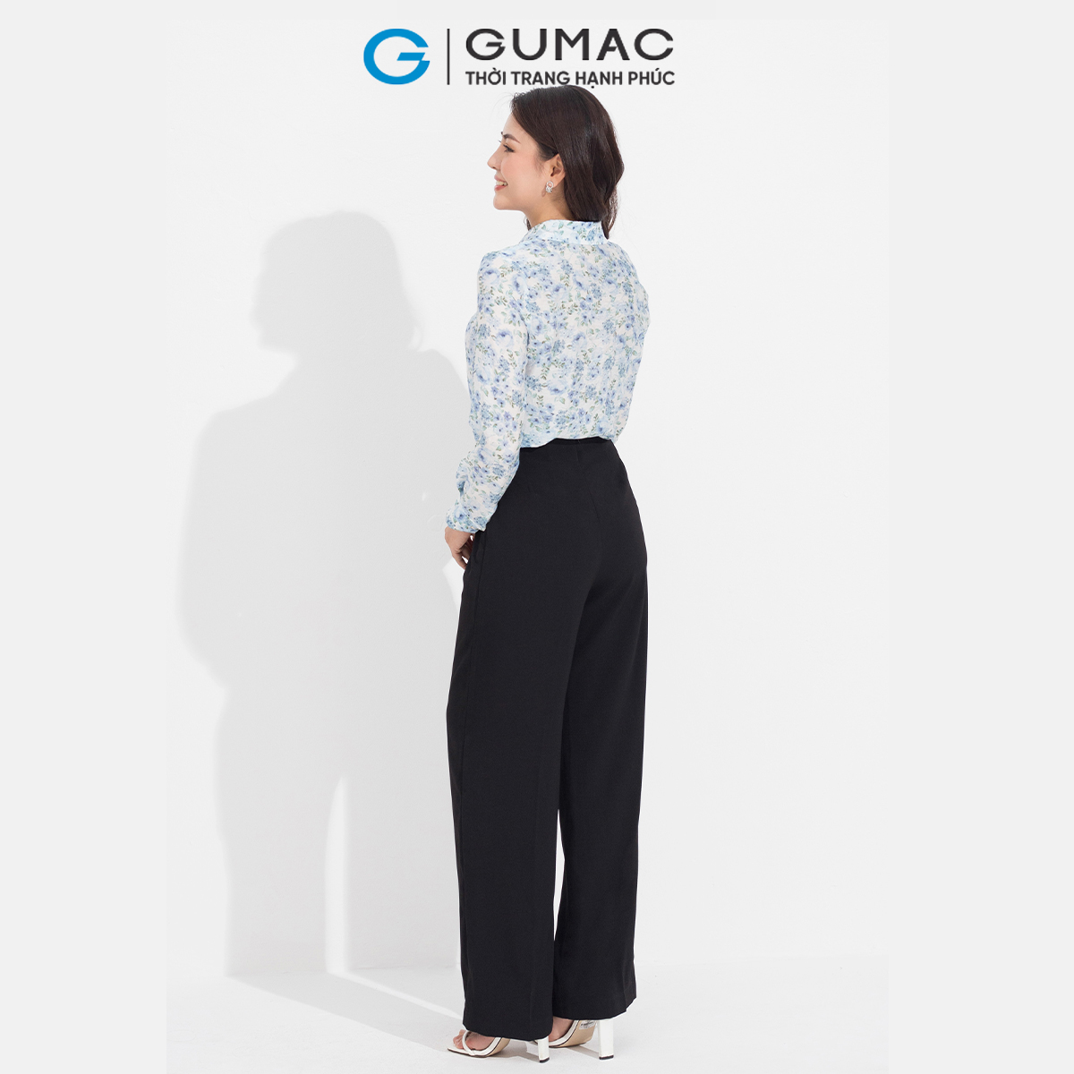 Áo sơ mi họa tiết GUMAC AD05020