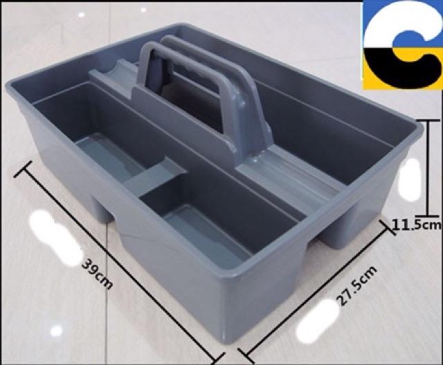 Khay nhựa đựng dụng cụ vệ sinh đa năng có tay xách