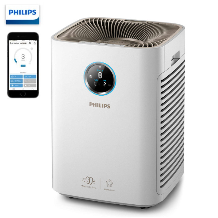 Máy lọc không khí kháng khuẩn trong gia đình nhãn hiệu Philips AC5668/00 tích hợp Wifi, lọc virus, vi khuẩn hiệu quả cao - Hàng nhập khẩu