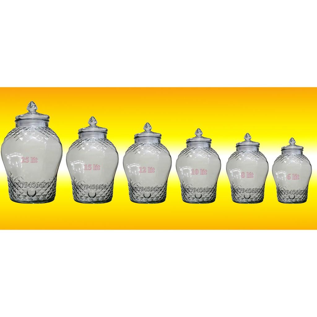 Bình thủy tinh kim cương