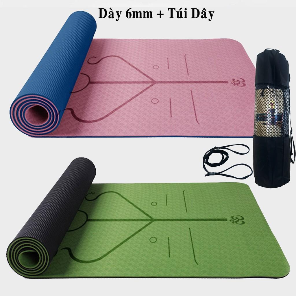 Thảm Tập Yoga Định Tuyến Chính Hãng dododios – Chọn Size - Thảm Yoga Định Tuyến Sắc Nét Cao Cấp Có Túi Dây