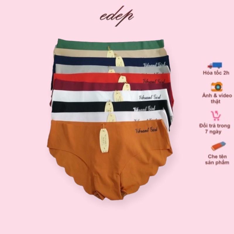 Quần lót su lượn sóng không viền chữ nhấn 1028