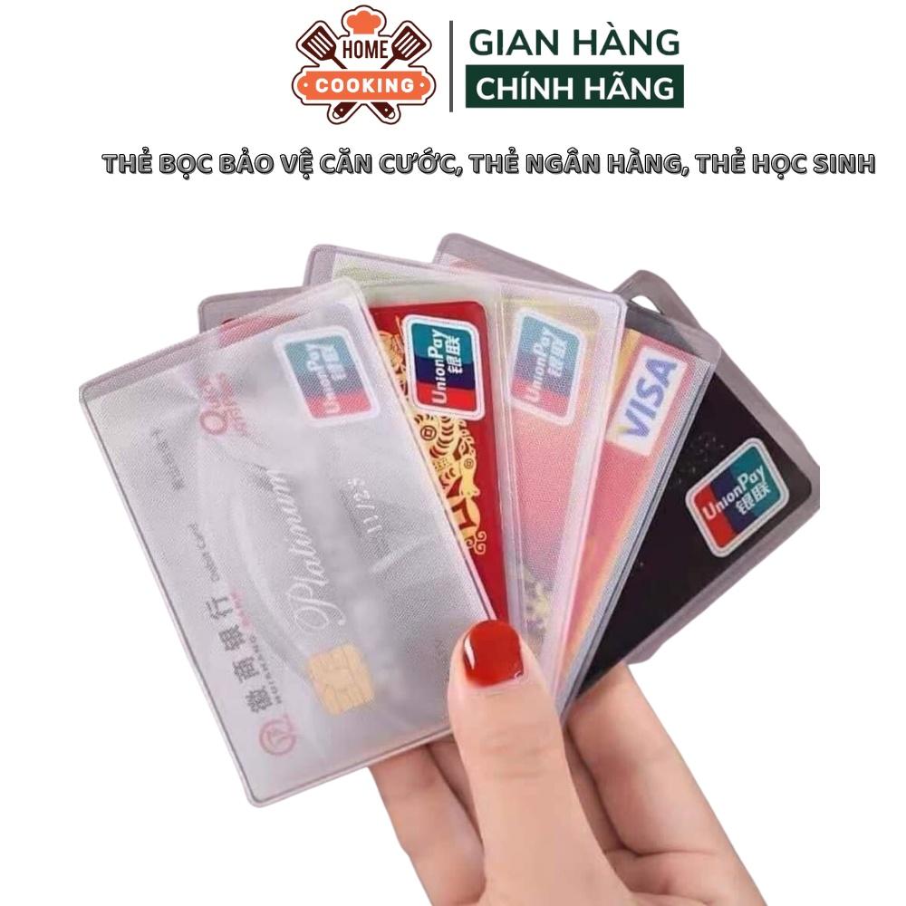 Combo 4 thẻ bọc căn cước công dân, thẻ ngân hàng, thẻ học sinh trong suốt cao cấp