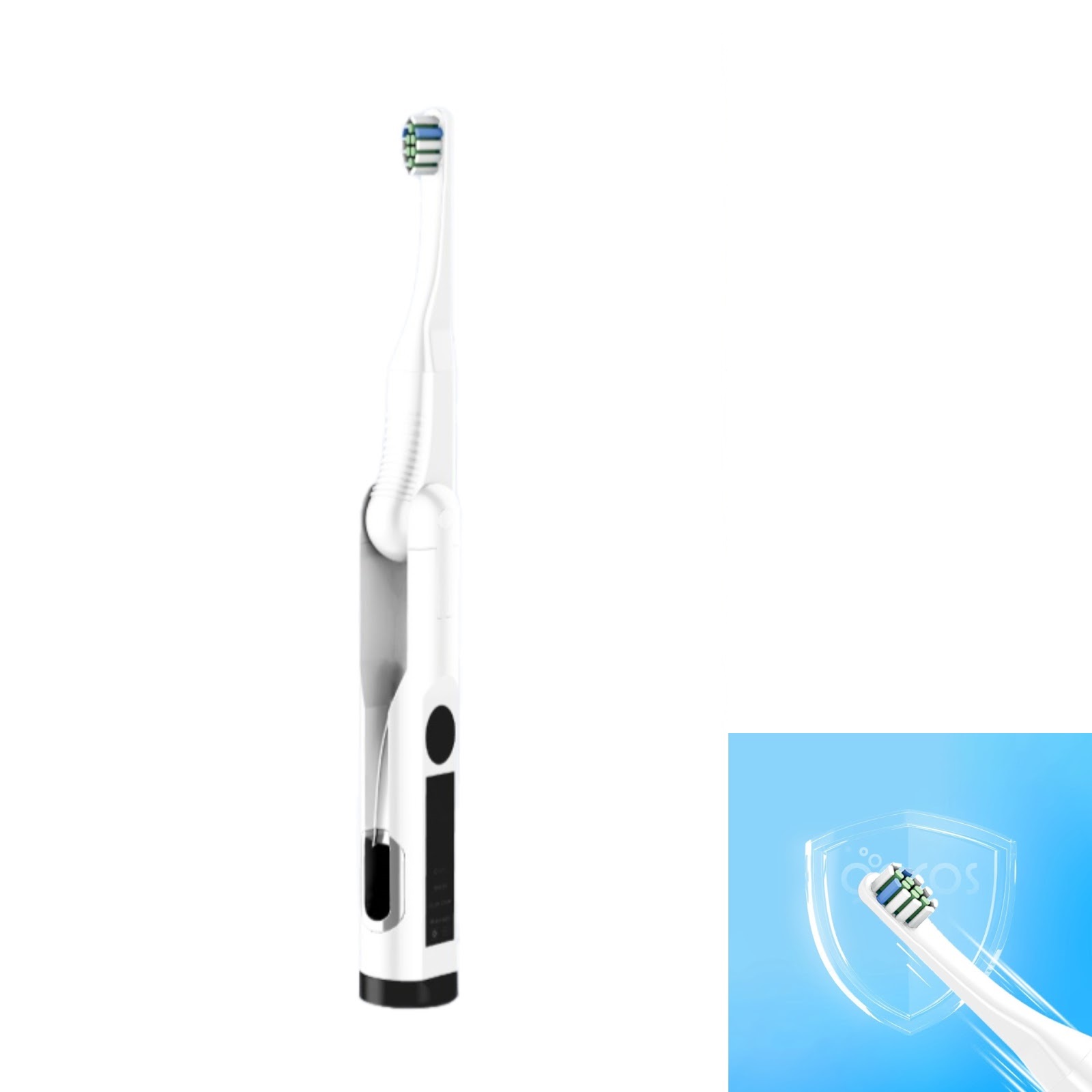 Bàn Chải Đánh Răng Điện Tự Động Diệt Khuẩn Goros Expert 9000 Electric Toothbrush (Màu Trắng)- Hàng Chính Hãng