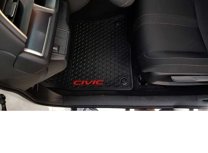 Thảm sàn, lót sàn cao su 3D không mùi Cao cấp dành cho xe Honda Civic 2016-2019