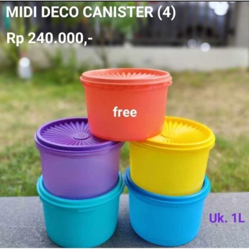 Bộ hộp Tupperware bảo quản thực phẩm Midi Deco 5 hộp