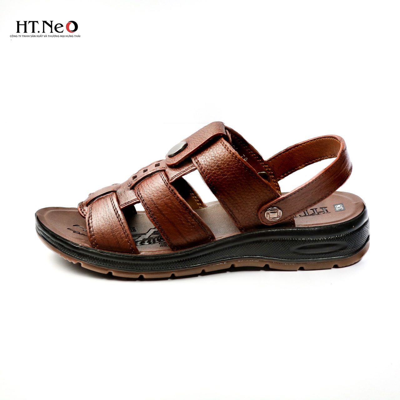 Sandal nam da bò cao cấp đế cao 3.5cm SD96-ND