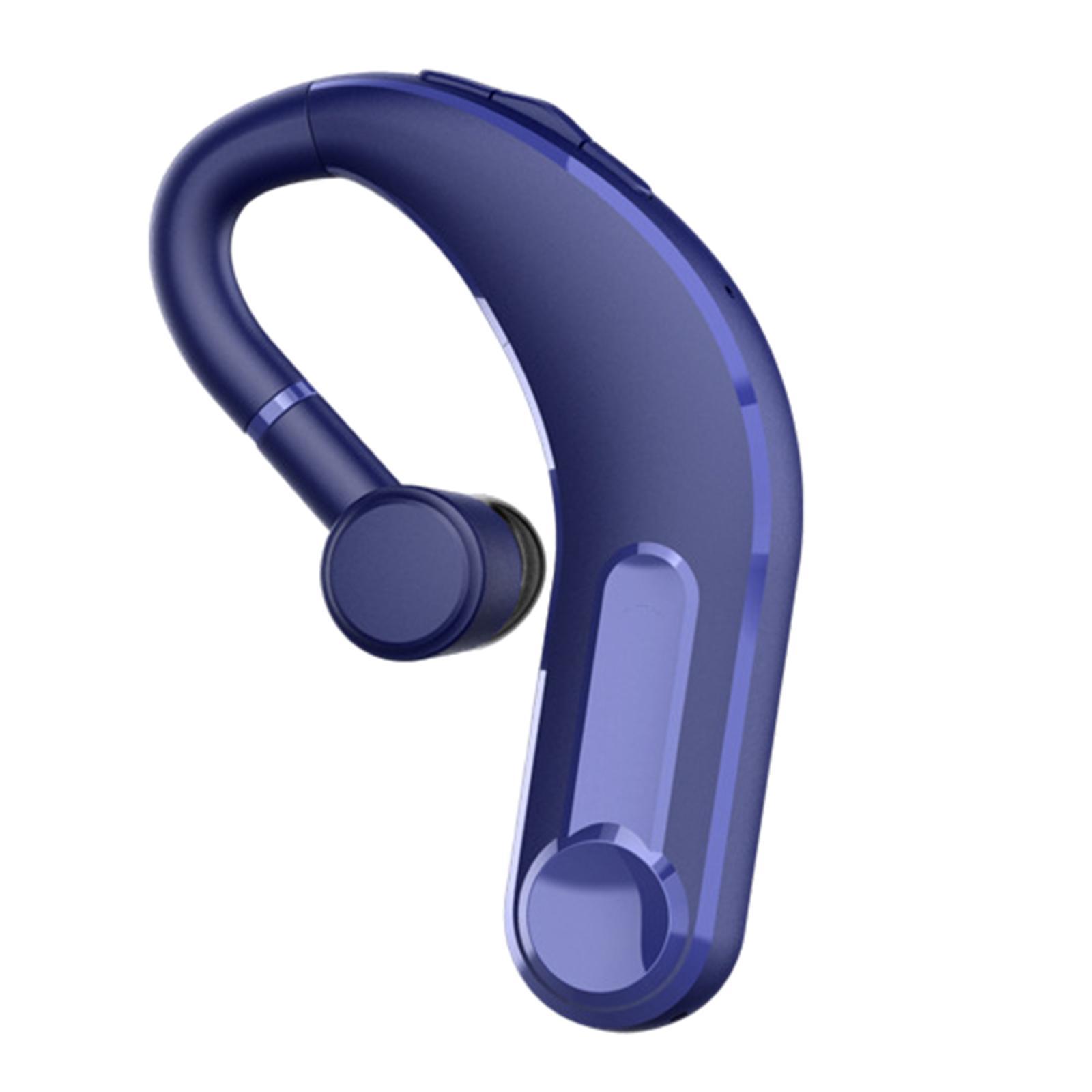 Bluetooth Wireless Single Ear Earpiece Business Trucker Driving Music Black