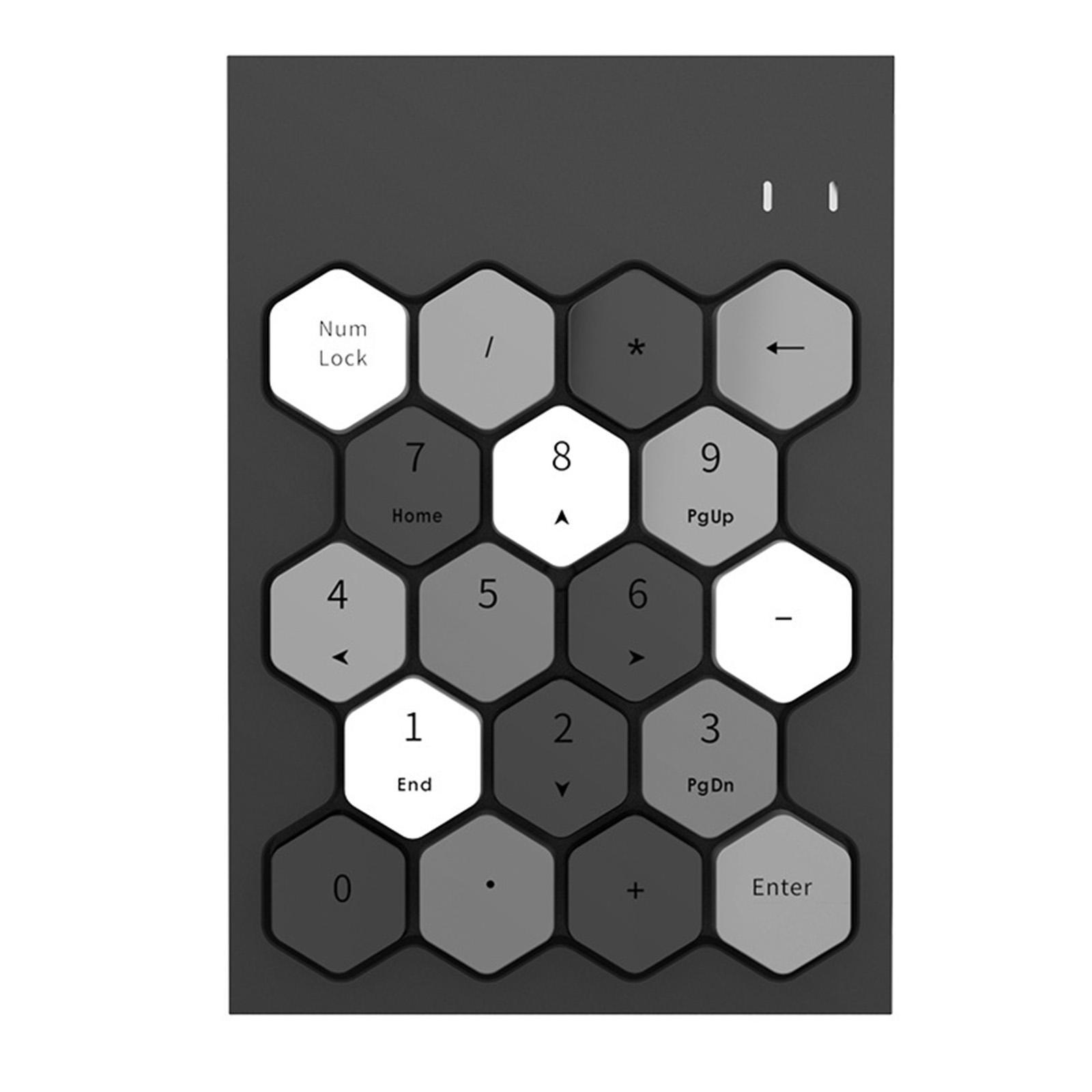 Fashion Wireless Numeric Keypad Number Pad  For Laptop PC Black Mixed