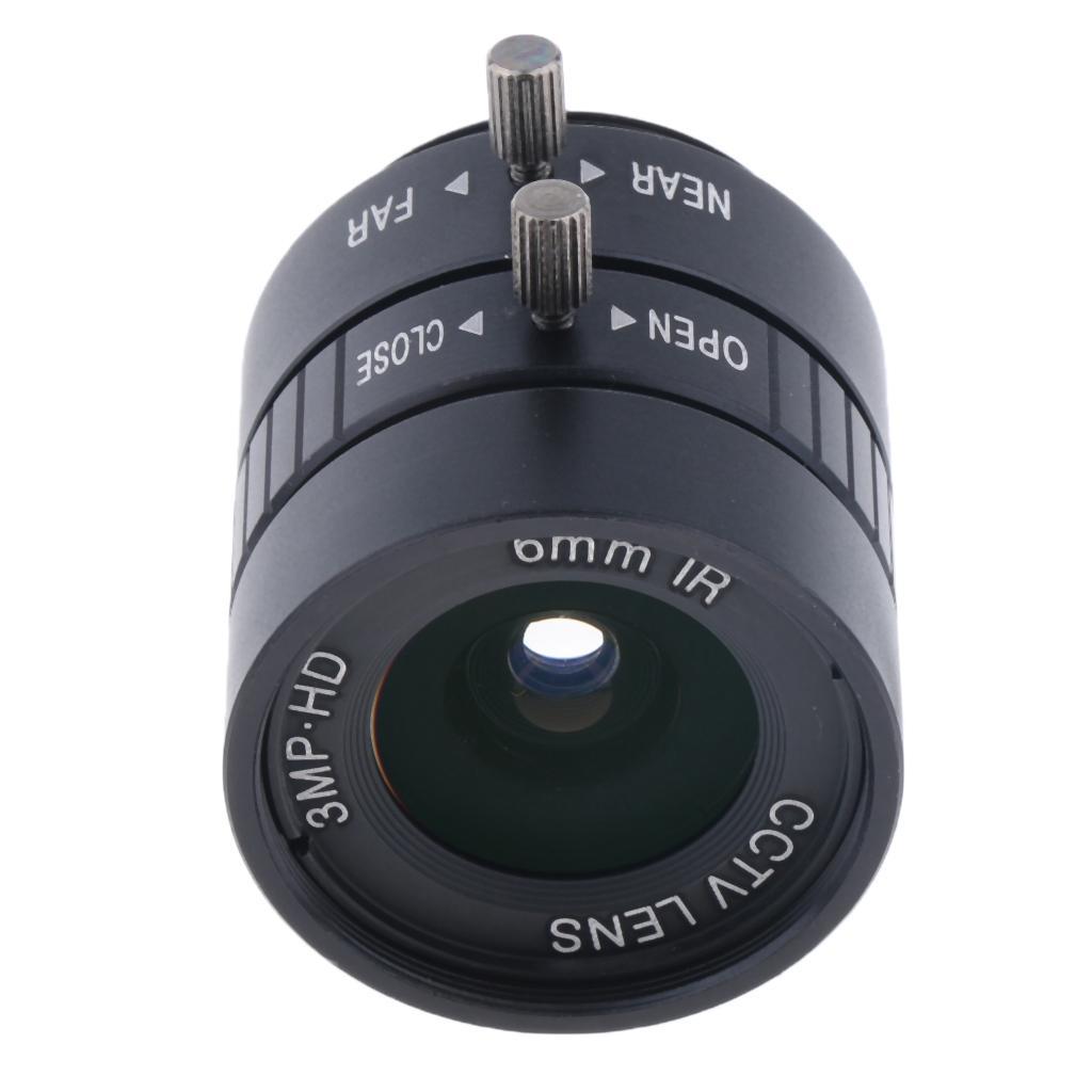 3MP 1/3" 6mm CS F1/2 Fixed Focus Lens for Industrial IP Camera