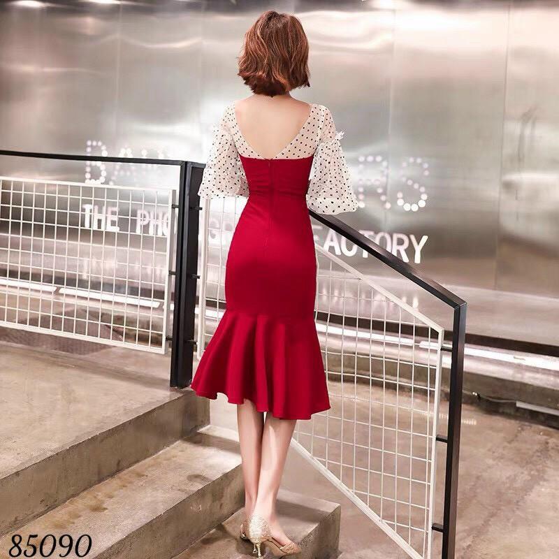 Đầm đuôi cá phối lưới cực sang