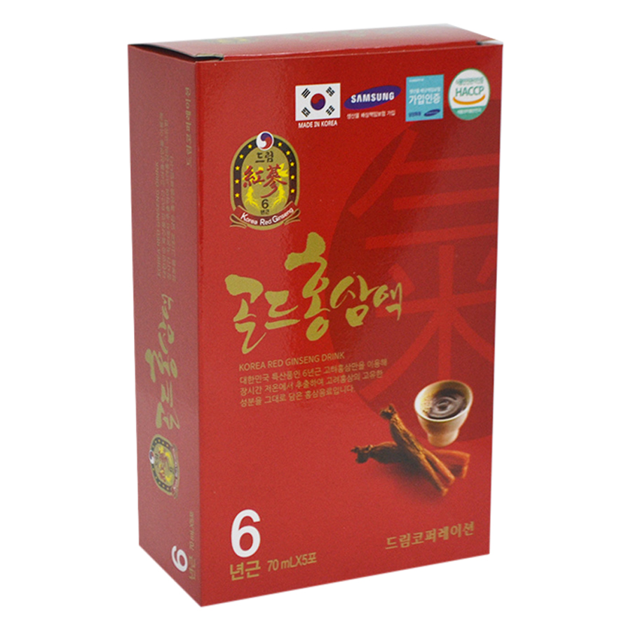 Nước Uống Hồng Sâm 6 Năm Korea Red Ginseng Drink Daegoung Food TP0020 (70 ml x 30 gói)