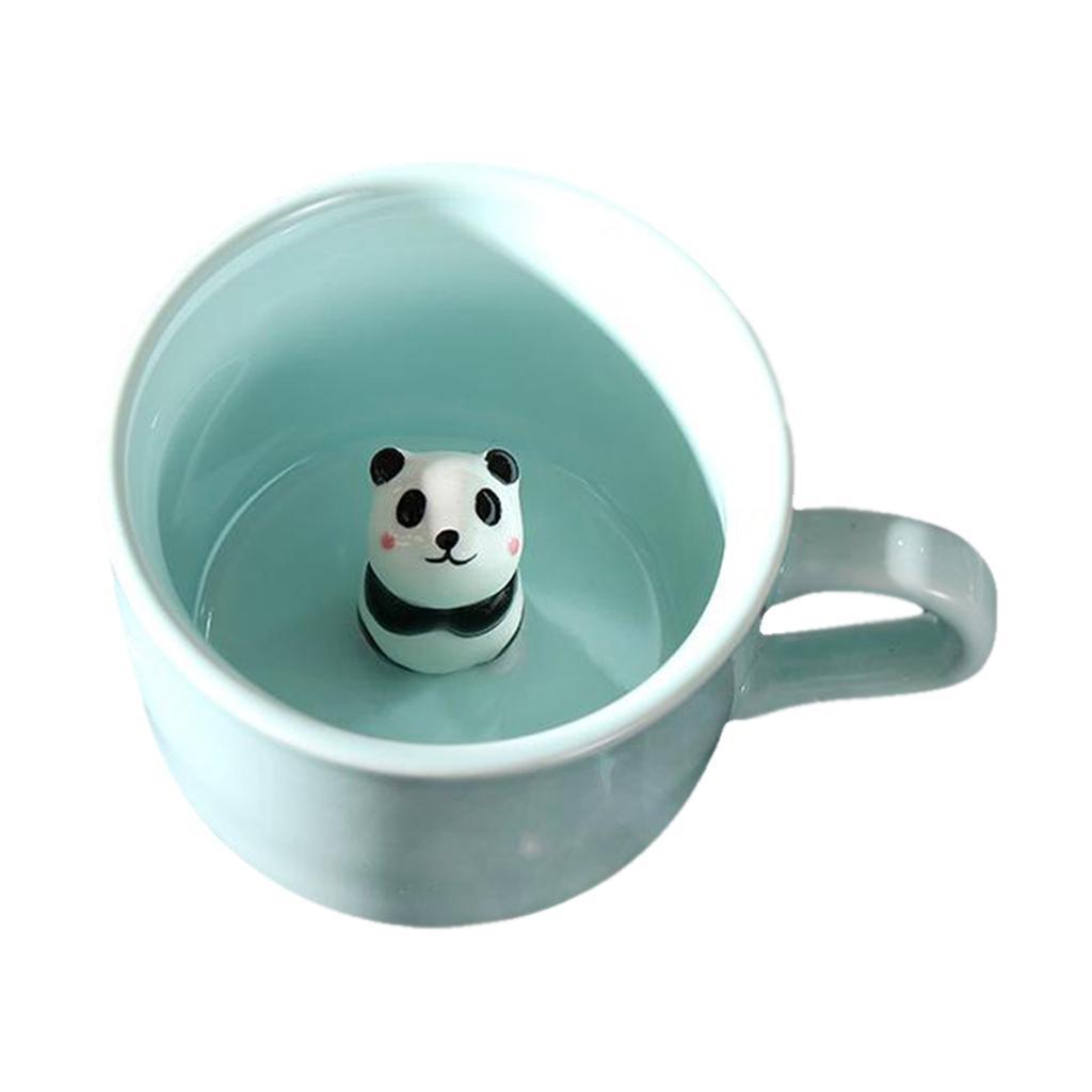 2pcs Ceramic Cup Cute Animals Inside Mugs Coffee Tea Milk 3D Cartoon