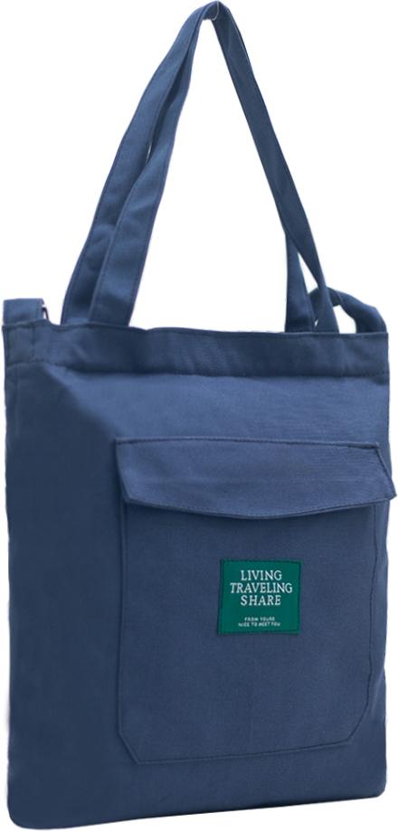 Túi Vải Đeo Chéo Tote Bag Living Nắp Nhọn XinhStore