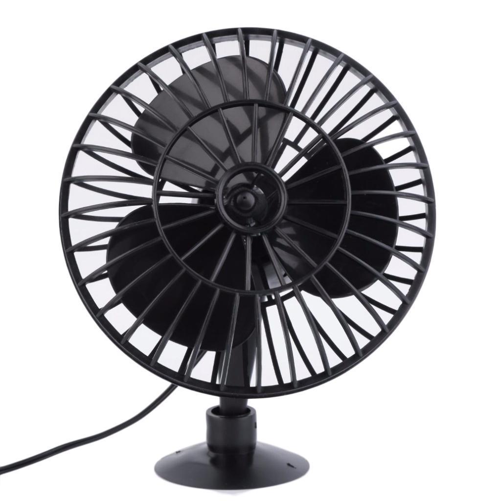Premium Car Auto Fan 4 Inch 12V Electric Cooling Fan Swing to and Fro Black