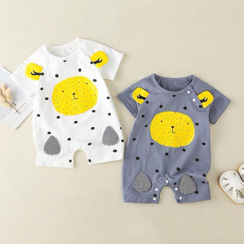 Bodysuit cho bé sơ sinh mẫu hoạt hình đáng yêu size 3-12kg chất thun cotton 4 chiều mềm mịn thoáng mát