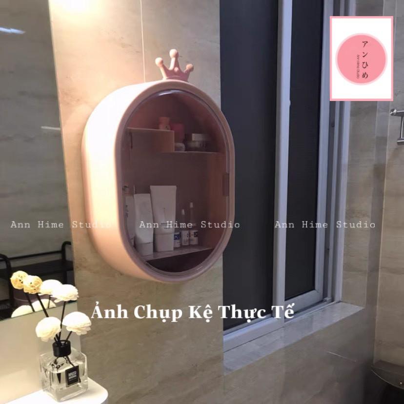 Kệ Đựng Mỹ Phẩm Treo Tường Kiểu Vương Miện, Giá Đựng Mỹ Phẩm Vương Miện