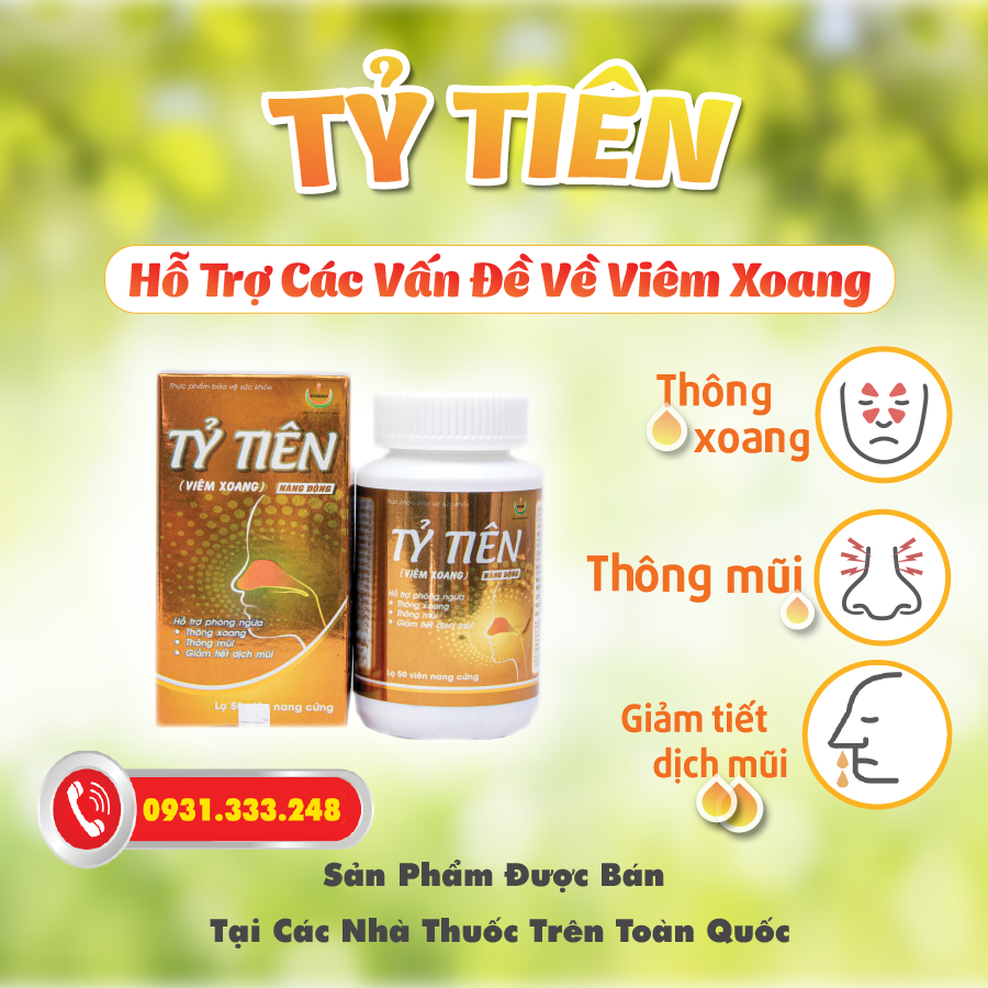 TỶ TIÊN  (Viêm Xoang) Năng Động - NĂNG ĐỘNG - HỖ TRỢ GIẢM VIÊM XOANG