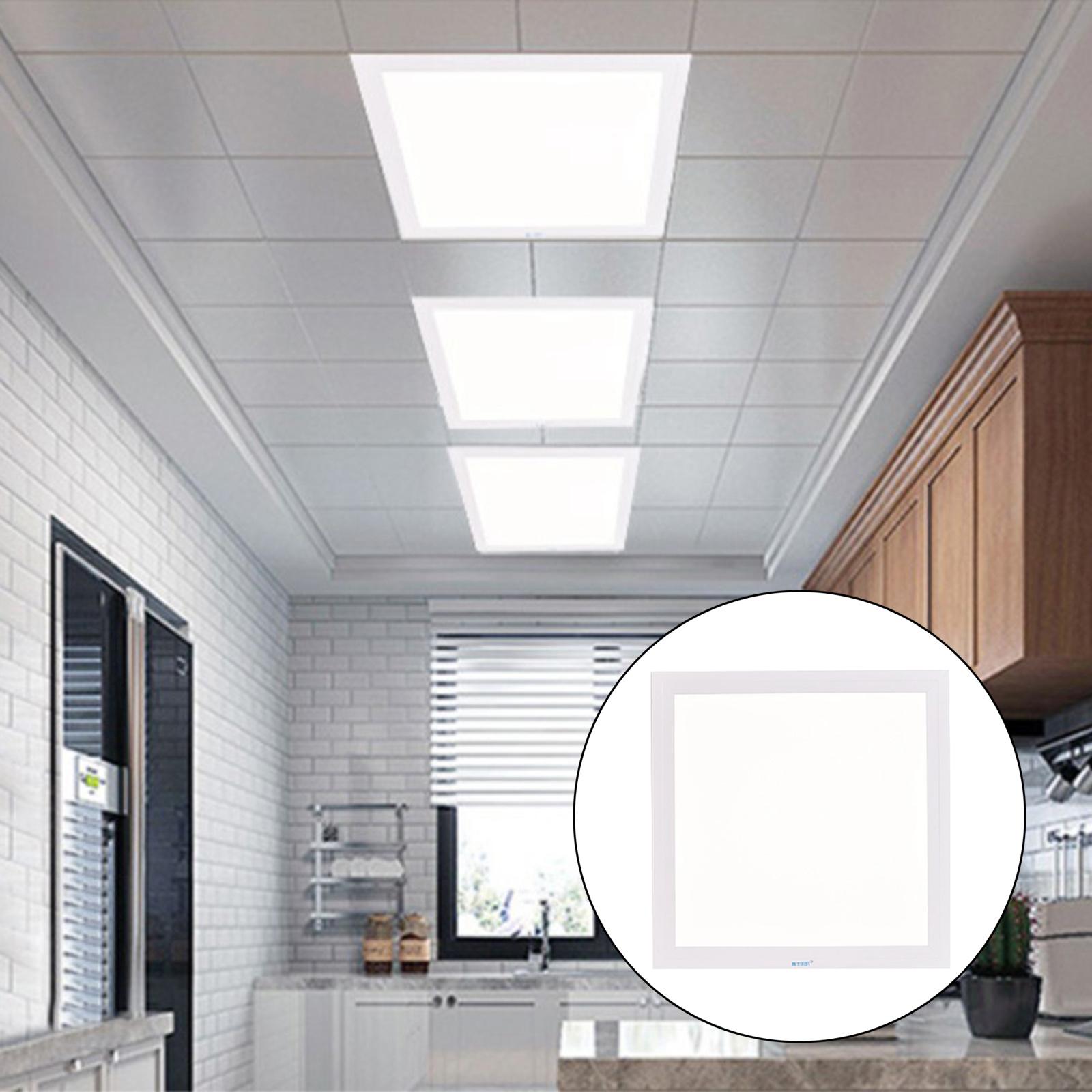 LED Flat Panel Light, 6500K Recessed Edge-Lit Drop Ceiling Troffer Light Fixture, 1500LM Cold White Color Surface Mount Ceiling Light