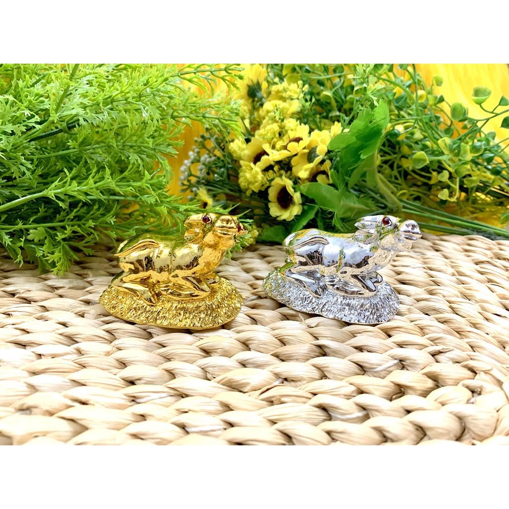 Bộ Tượng Trâu Vàng Trâu Bạc tài lộc kim tiền giàu sang