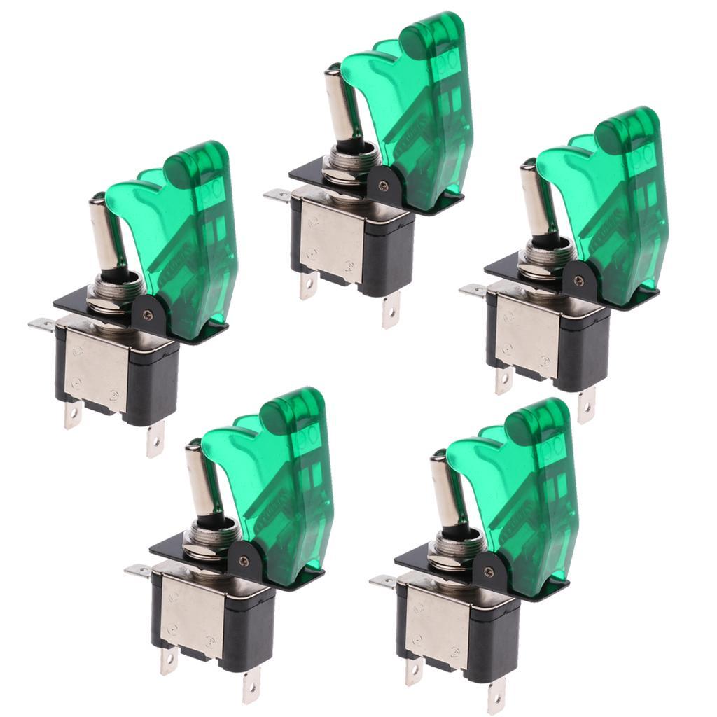 5 Pieces LED Illuminated Toggle Switch with  Boat 12V 20A
