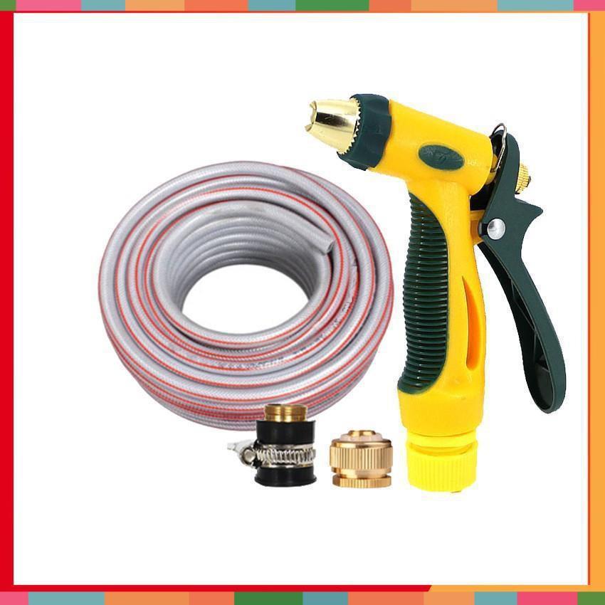 Bộ dây vòi xịt nước rửa xe, tưới cây tăng áp 3 lần,loại 3-5M  206317