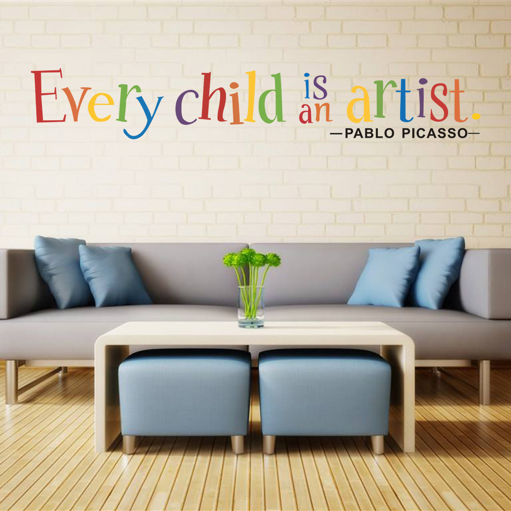 Decal dán tường "Every child is an artist"