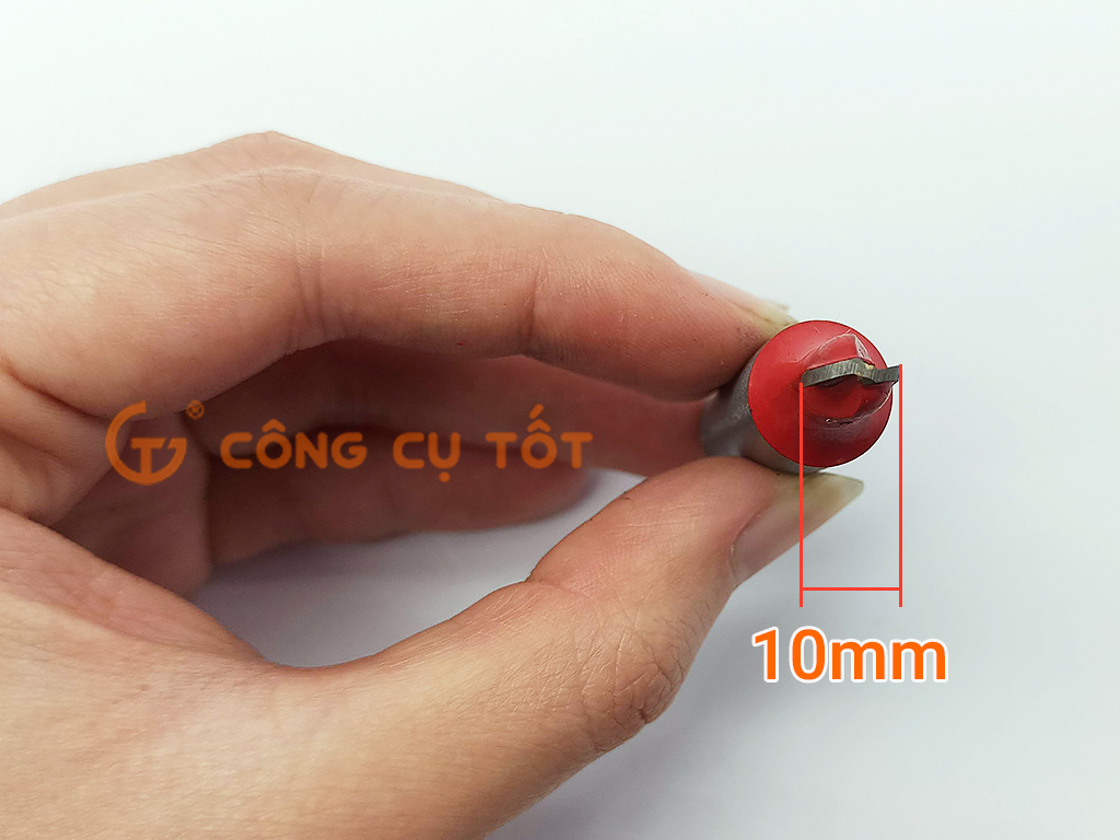 Mũi đào phay gỗ bán nguyệt ngang 1/2*3/8 chân 12.7mm cạnh cắt 10mm