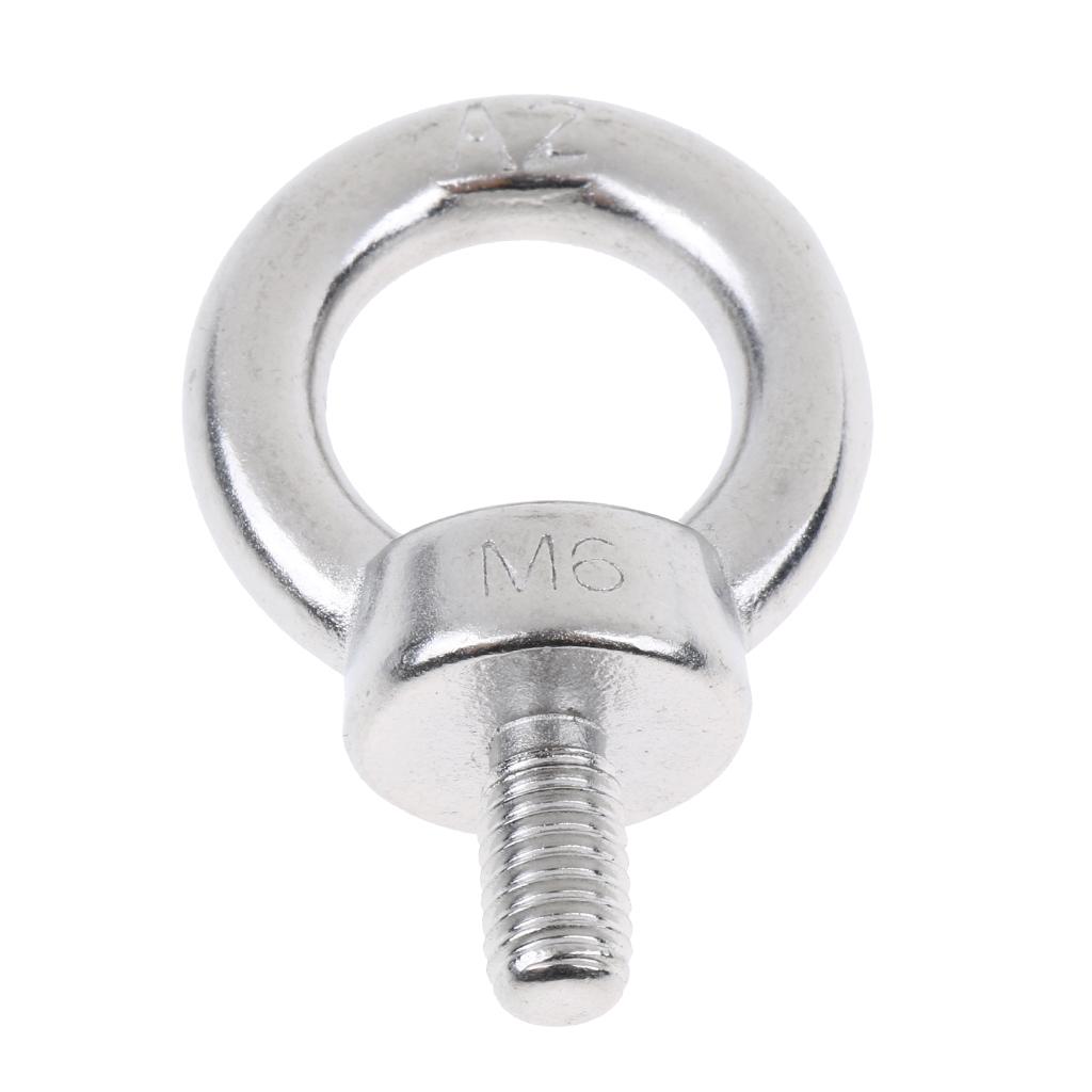 2 Pieces M6 Lifting Eye Bolts, Sturdy - 304 Stainless Steel