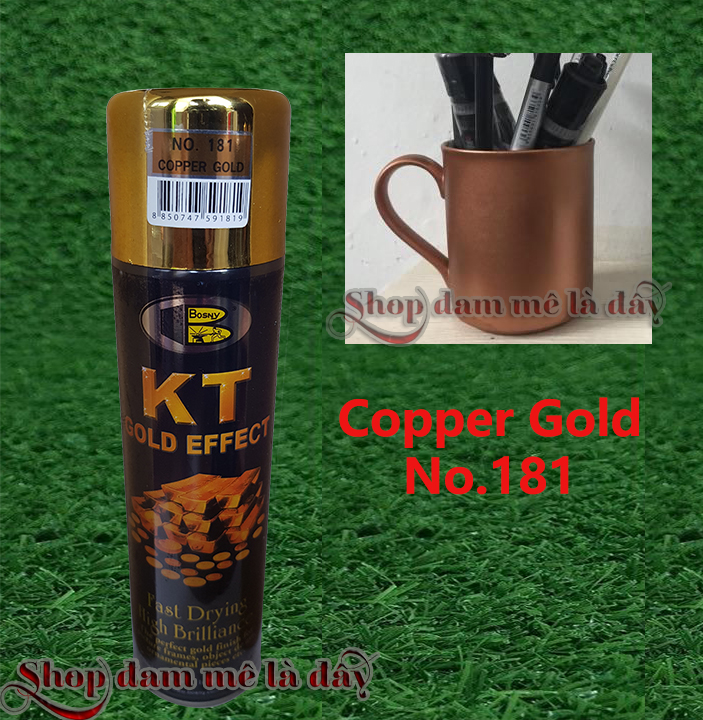 Sơn mạ vàng hồng KT Coppper gold No.181 gold effect Bosny - Thái Lan