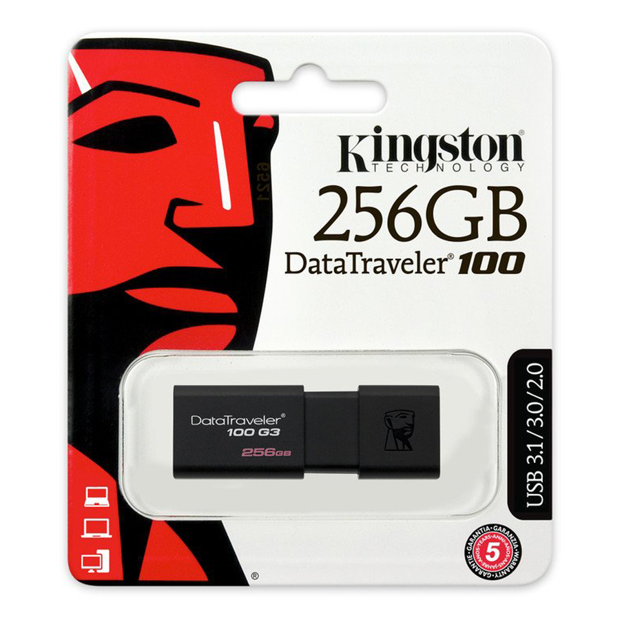 USB Kingston DT100G3 256GB USB 3.0 - Hàng Chính Hãng