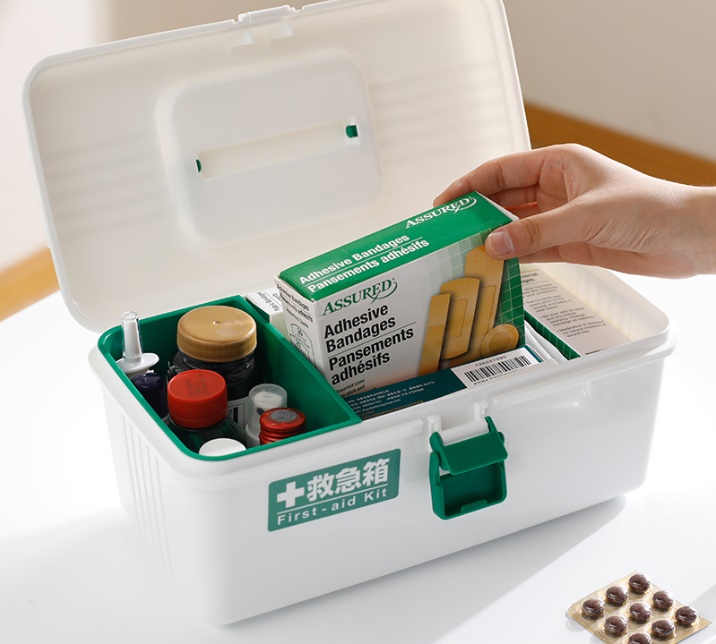 Hộp đựng thuốc & dụng cụ y tế Fudo Giken, thiết kế làm 2 ngăn dễ dàng phân chia đồ - nội địa Nhật Bản