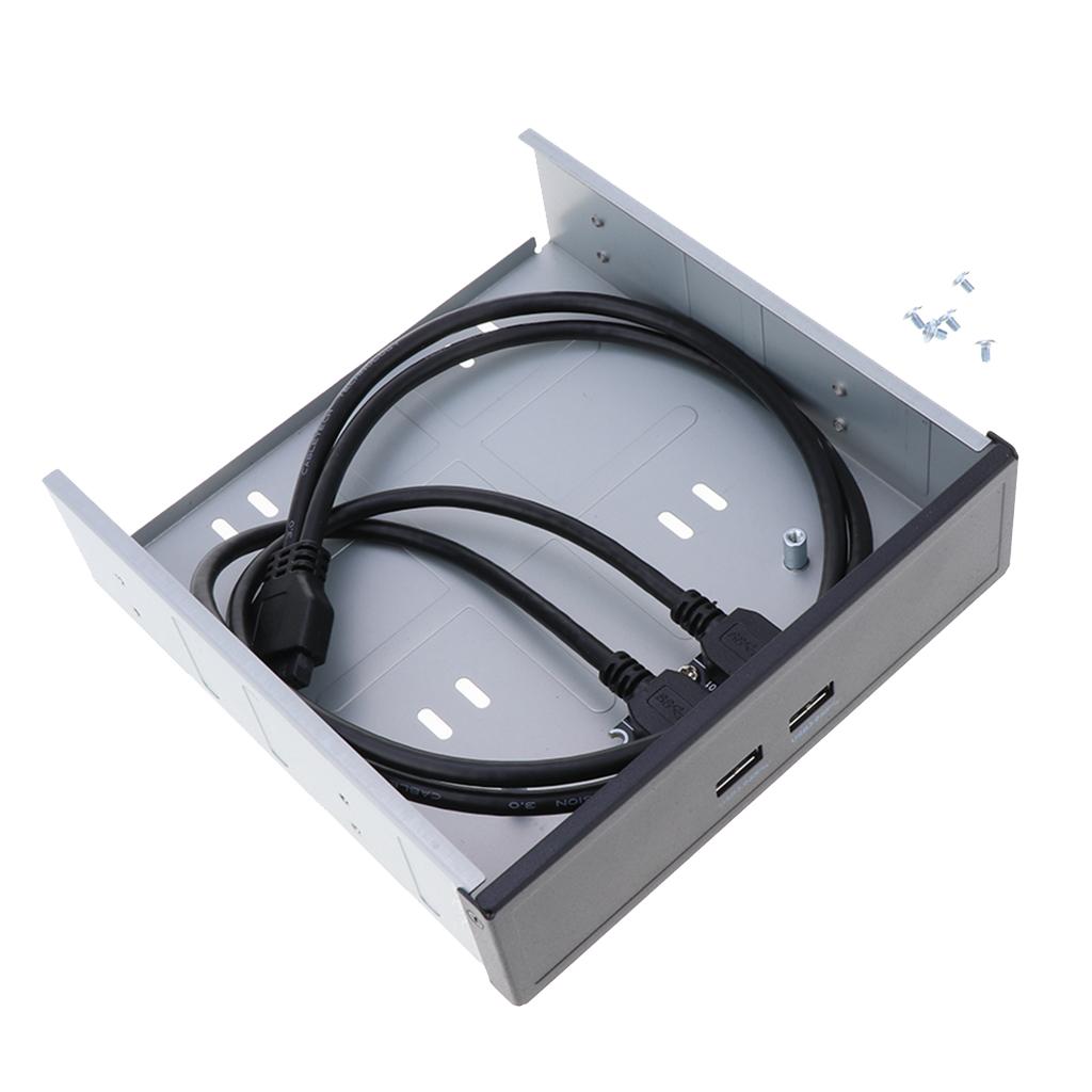 20 Pin Header Front Panel to 2 Port Audio Type C USB 3.0 A HUB