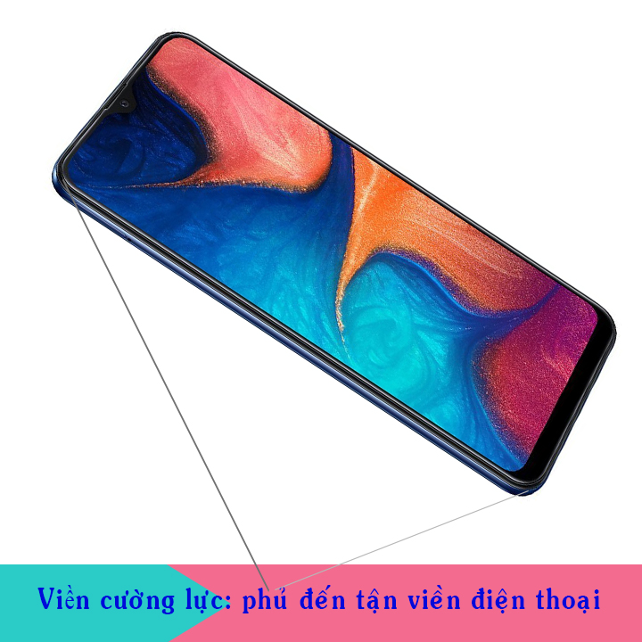 Kính Cường Lực cho Samsung Galaxy A20 - Full màn hình - Màu đen - Hàng Chính Hãng