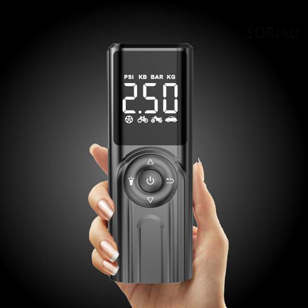Máy Bơm Lốp Xe Hơi Burzahom Ig06 Mini Bằng Abs Không Dây Gọn Nhẹ Có Thể Sạc Lại