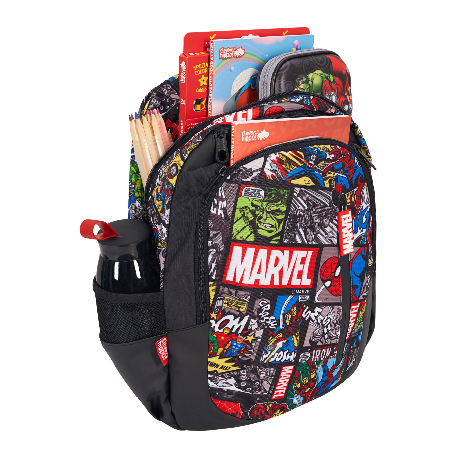Ba Lô Zipit Siêu Anh Hùng Marvel Đen CLEVER HIPPO BLM9207