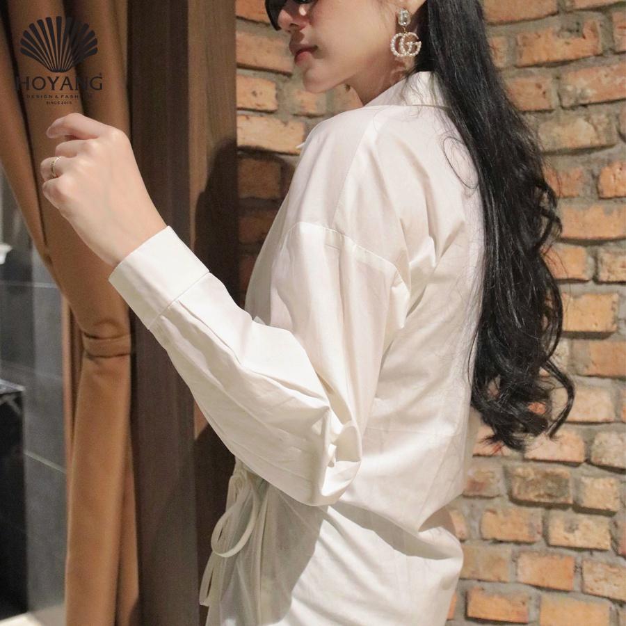 Áo Sơ Mi Rút Dây Cách Điệu Cá Tính HOYANG A194