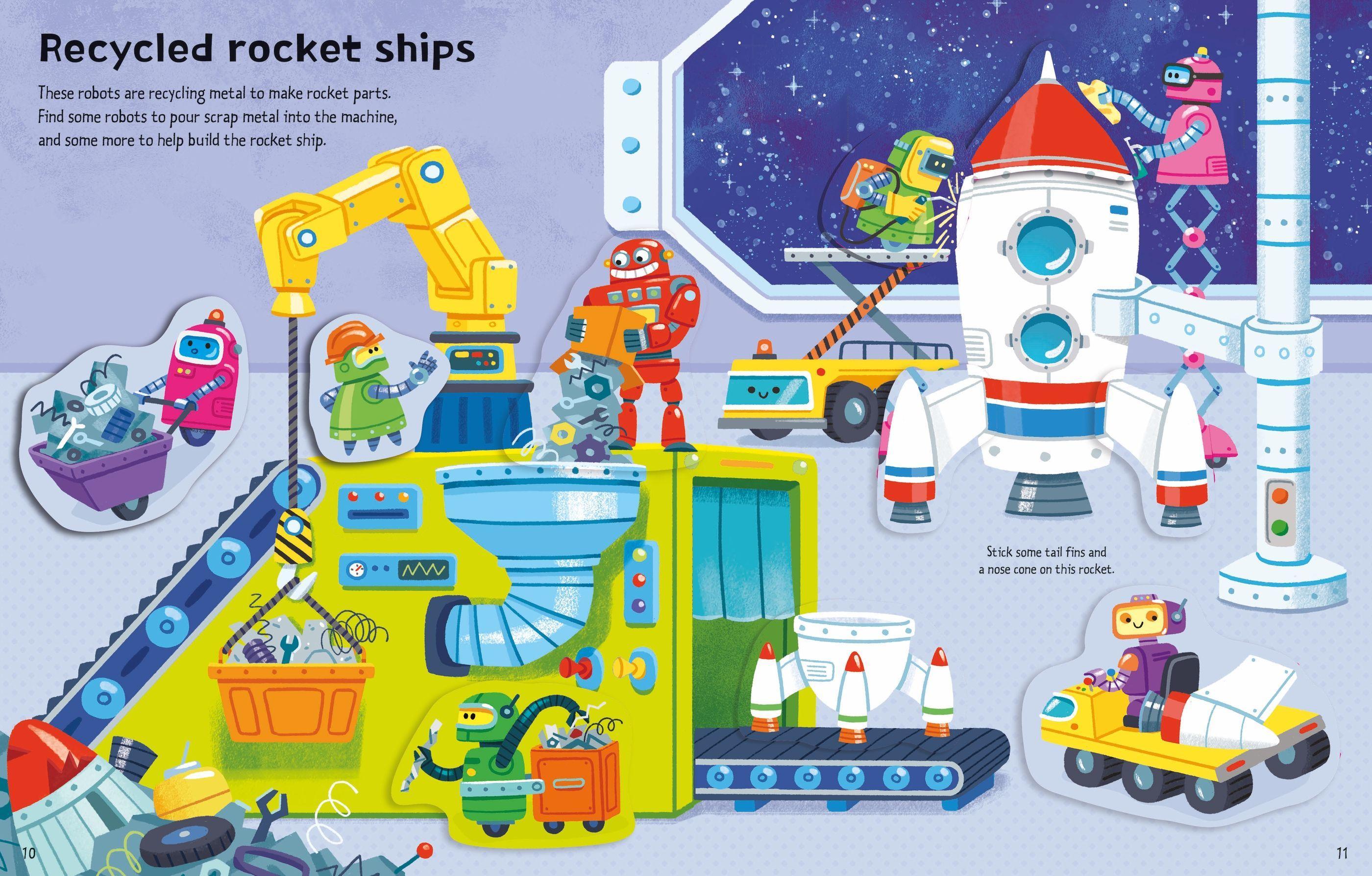 Sách ngoại văn: First Sticker Book Robots