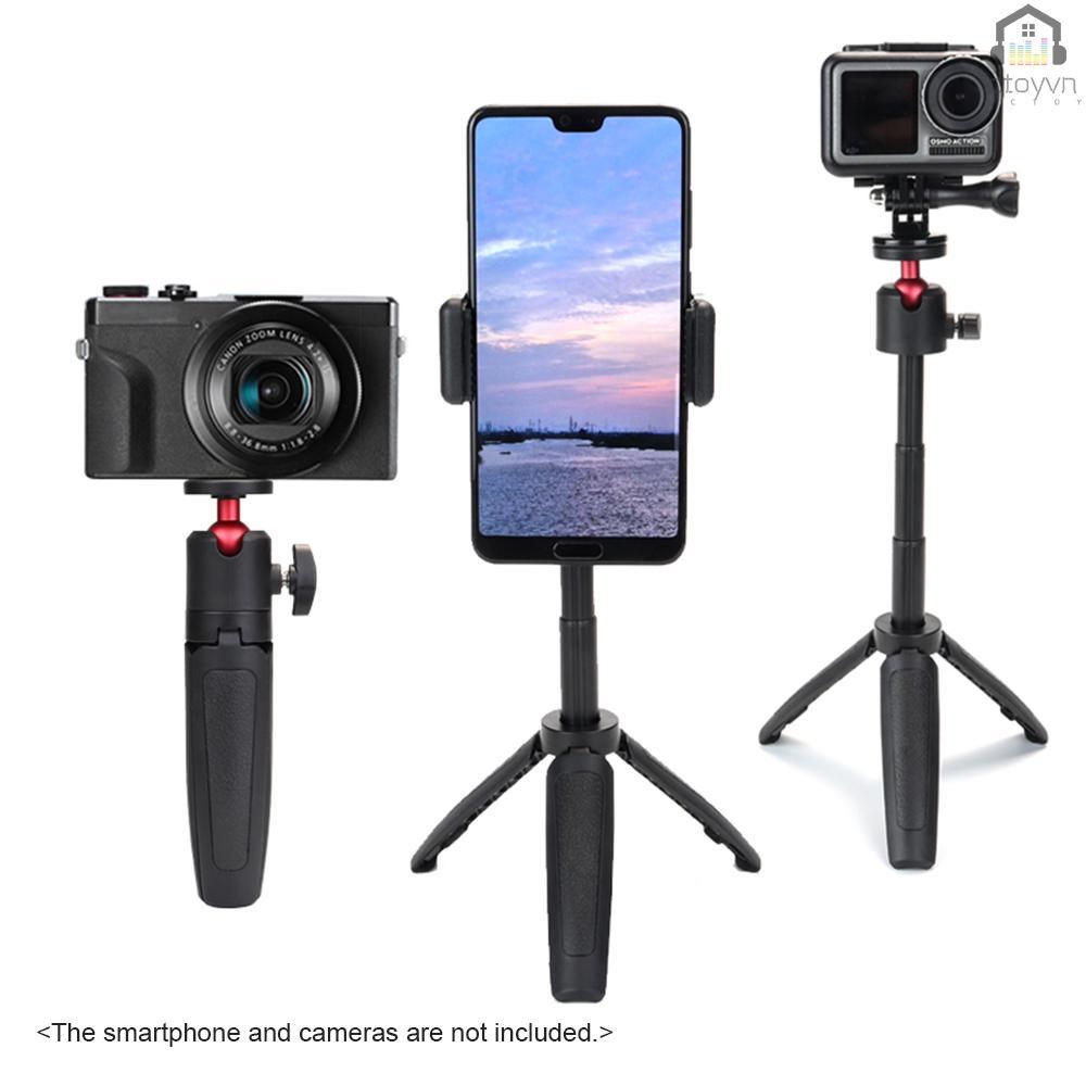 Giá đỡ chụp ảnh ba chân kiêm gậy chụp ảnh selfie có vít ren 1/4 inch đầu bi linh hoạt hỗ trợ quay vlog / livestream