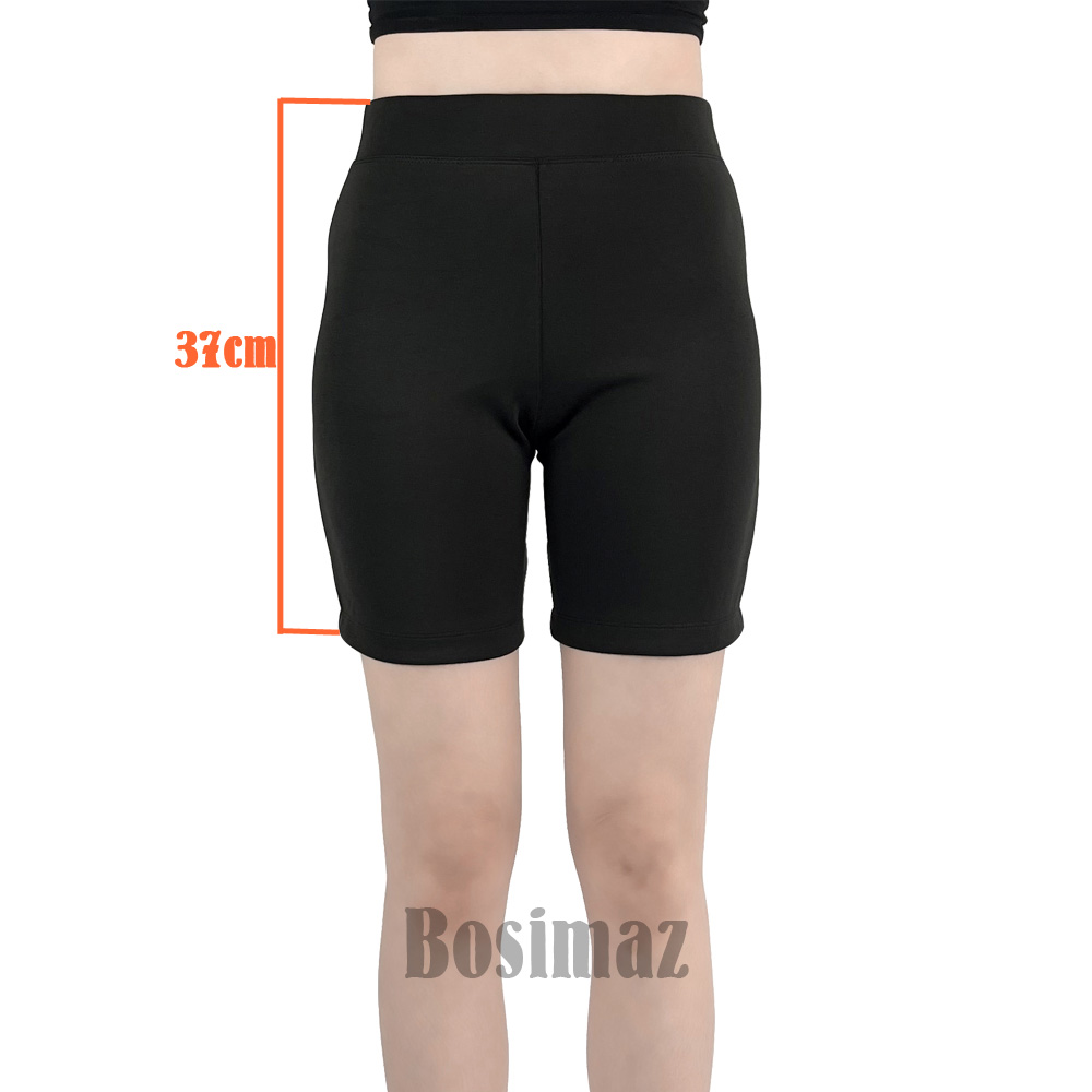 Quần Legging Nữ Bosimaz MS341 đùi không túi màu đen cao cấp, thun co giãn 4 chiều, vải đẹp dày, thoáng mát không xù lông.